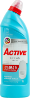 Средство для чистки унитаза с ароматом океана Ocean fresh Active 1л