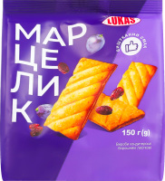 Вироби кондитерські борошняні листкові Марцелик з родзинками Lukas м/у 150г