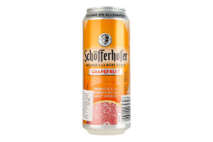 Пиво спеціальне 0.5л 2.5% пшеничне нефільтроване з додаванням соку Grapefruit Schofferhofer з/б