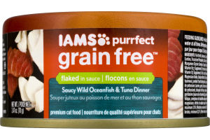 Iams Purrfect Grain Free Cat Food Saucy Wild Oceanfish & Tuna