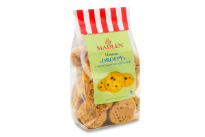 Печиво пісочне Droppy з шоколадними дропсами 160г La Madlen