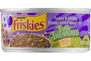 Purina Friskies Tasty Treasures Cat Food Turkey & Chicken Dinner With Cheese Pate