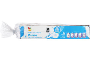 Ahold Reduced Calorie Raisin English Muffins - 6 CT