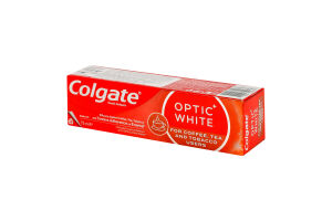 Паста зубная для потребителей чая, кофе, табака Отбеливающая Optic white Colgate 75мл