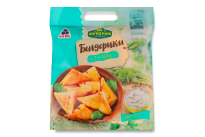 Бендерики быстрозамороженные c мясом Хуторок Селянський м/у 600г