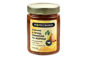 Варення Полісянка 314 мл з груш, лимонів та кориці