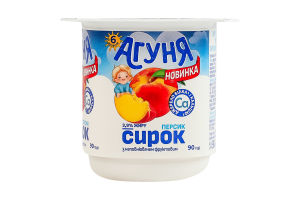 Творожок 3.9% для детей от 6мес Персик Агуня ст 90г