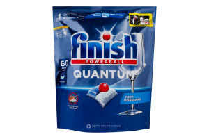 Засіб для миття посуду в посудомийних машинах в капсулах Quantum All in 1 Powerball Finish 60шт