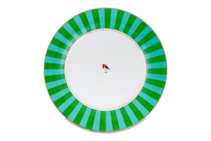 Тарілка PIP Studio LoveBirdsStripes смар-зел26,5см