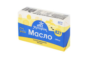 Масло солодковершкове 82.5% Екстра Хуторок м/у 180г