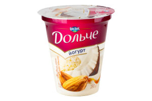 Йогурт 3.2% с наполнителем Миндаль-Кокос-Вкус Пралине Дольче ст 280г