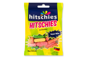 Цукерки жувальні з фруктовим смаком Sour mix Mini Hitschies м/у 40г