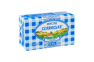 Масло солодковершкове 72.5% селянське Селянське м/у 180г