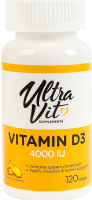 Добавка дієтична м'які капсули 4000МО Vitamin D3 UltraVit 120шт