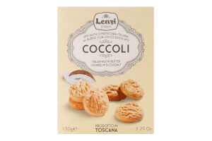 Печиво здобне тосканське з кокосовою стружкою Coccoli Lenzi к/у 150г