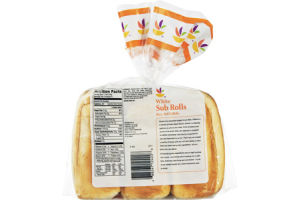 Ahold All Natural White Sub Rolls - 6 CT
