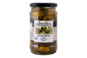 Оливки зелені зі смаком песто Greek Almito с/б 265г