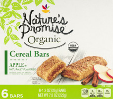 Nature's Promise Organic Cereal Bars Apple - 6 CT