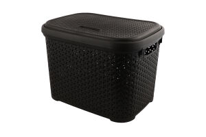 Кошик 30л коричневий з кришкою Diomedea