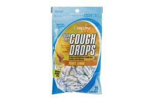 CareOne Cough Drops Sugar Free Honey Lemon - 25 CT