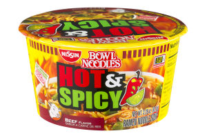 Nissin Bowl Noodles Hot & Spicy Beef Flavor
