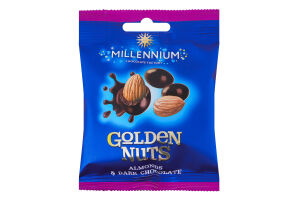 Драже Миндаль в черном шоколаде Golden nuts Millennium м/у 50г