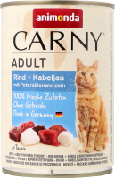 Корм д/котів з яловичиною тріскою та корінь петрушки 400г ж/б Карні