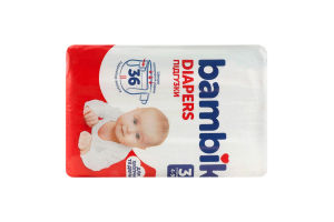 Трусики-підгузники для дітей 4-9кг 3 Bambik 36шт
