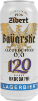 Пиво специальное 0.5л 0% безалкогольное светлое пастеризованное Баварское Zibert ж/б