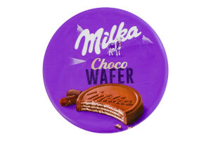 Вафли с начинкой из какао покрытые молочным шоколадом Choco wafer Milka м/у 30г