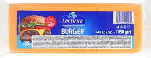 Сир плавлений 46% скибочки Бургер Lactima м/у 84х12.5г
