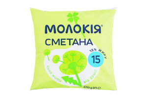 Сметана 15% Молокія м/у 370г