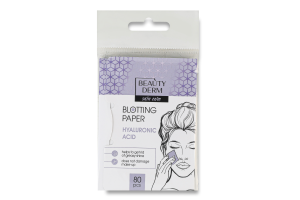 Салфетки для лица матирующие с гиалуроновой кислотой Beautyderm 80шт