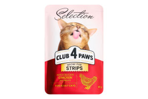 Корм вологий для дорослих котів Chicken Selection Premium Club 4 Paws д/п 85г