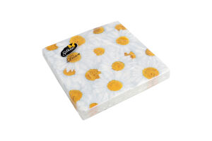 Серветки паперові Decor Ромашки 33*33см 3шари 18шт Silken