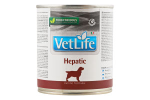 Корм д/собак Vet Life Hepatic при хронічній печінковій недостатності 300г ж/б Farmina