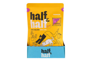 Корм влажный полнорационный для взрослых котов с уткой и тыквой в соусе Premium Half&Half д/п 85г