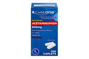 CareOne Acetaminophen Pain Reliever/Fever Reducer - 100 CT