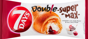 Круассан со вкусом ванили и вишневой начинкой Double Super Max 7 Days м/у 110г
