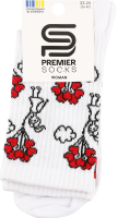 Шкарпетки жін Premier socks Серця в неб біл р23-25