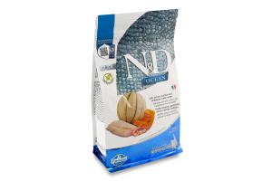 Корм д/котів N&D з тріскою креветкою гaрбузом та динею сухий 300г Farmina