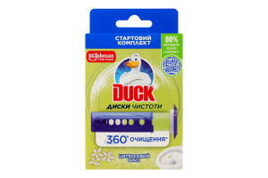 Очиститель унитаза гелевый в дозаторе Цитрусовый бриз Диски чистоты Duck 36мл