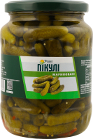 Огірки Пікулі мариновані 680г твіст/б Домашні продукти