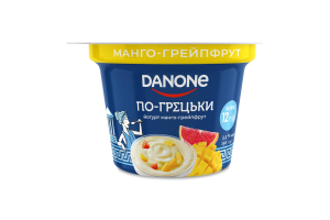 Йогурт 3.5% з наповнювачем Манго-грейпфрут По-грецьки Danone ст 150г