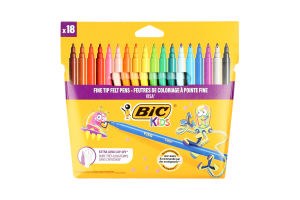 Фломастери кольорові Visa BiC Kids 18шт