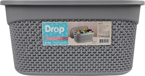 Кошик для зберігання пластик прямокутний з кришкою 9л №М-1164 Drop Ucsan Plastik 1шт