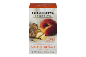Bigelow Benefits Ginger & Pearch Herbal Tea Bags - 18 CT