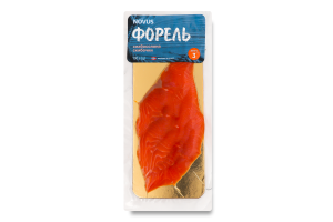 Форель скибочки Novus сл/с в/у 100г