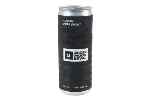 Пиво 0.33л 0.5% безалкогольне темне нефільтроване неосвітлене непастеризоване Pure IPA Underwood Brewery з/б