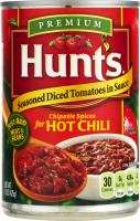 Hunt's Diced Tomatoes in Sauce Chipotle Spices for Hot Chili